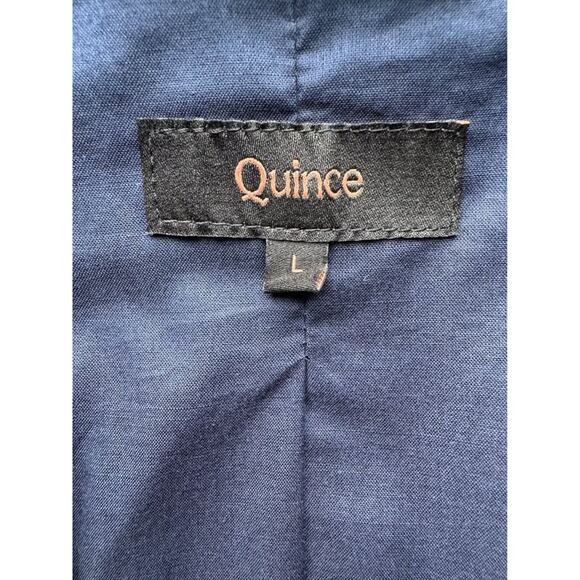 *Never Worn* Quince Women's Navy Blue 100% European Linen Structured Blazer - L - Picture 5 of 8
